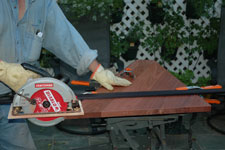 cutting santos mahogany hardwood stair treads