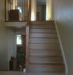 recover carpeted steps with oak treads