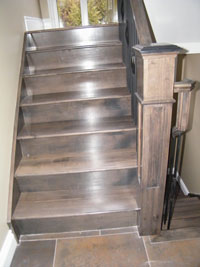 box newel interior railing