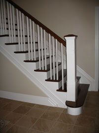 box newel interior railing