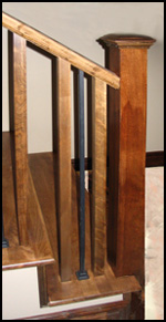square metal spindles with feet